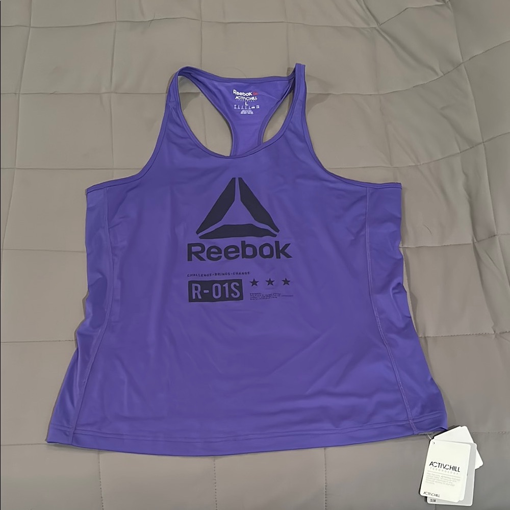 Reebok Purple Tank Top Relaxed Fit